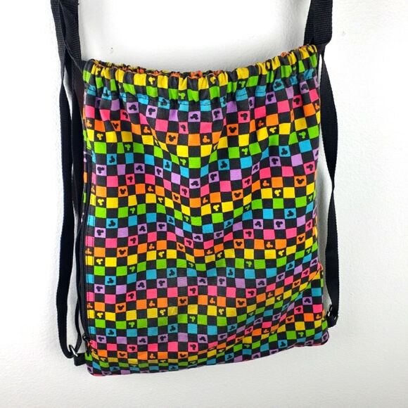Disneyland Parks Mickey Mouse Rainbow Colorful Adjustable Backpack - Picture 4 of 8